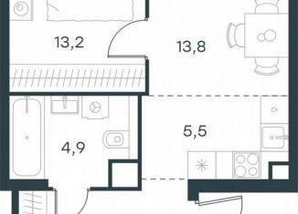 Продается 2-комнатная квартира, 47.1 м2, Москва, жилой комплекс Левел Звенигородская, к2, метро Народное Ополчение