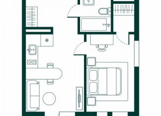 Продам 1-комнатную квартиру, 43.4 м2, Дербент