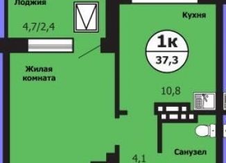 Продаю 1-ком. квартиру, 37.3 м2, Красноярск, улица Лесников, 51Б