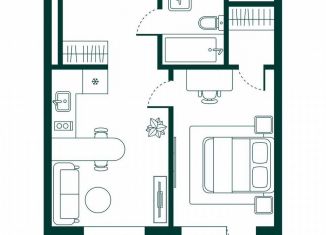 Продается 1-комнатная квартира, 44 м2, Дербент