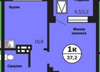 Продам однокомнатную квартиру, 37.2 м2, Красноярск, улица Лесников, 51Б