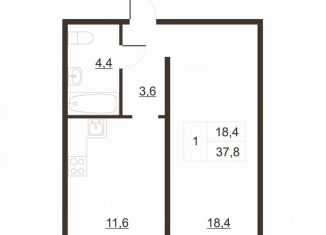 Продам 1-ком. квартиру, 38.3 м2, Волхов, Волховский проспект, 53