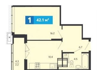 Продается 1-комнатная квартира, 42.1 м2, Пензенская область, Прибрежный бульвар, 5