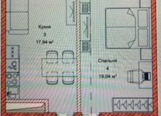 Продается двухкомнатная квартира, 59.1 м2, Грозный, 2-й микрорайон, бульвар Султана Дудаева, 8