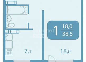 Продается 1-комнатная квартира, 38.5 м2, Томская область, улица Королёва, 19
