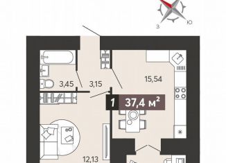 Продается однокомнатная квартира, 37.4 м2, Пензенская область, улица 8 Марта, 31к3