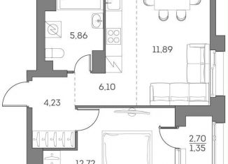 Продам 2-ком. квартиру, 40.8 м2, Москва, ЮВАО, Рязанский проспект, 2с27