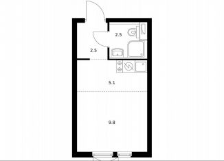 Продам квартиру студию, 19.7 м2, Москва, метро Коломенская, жилой комплекс Второй Нагатинский, к5