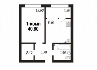 Продам 1-ком. квартиру, 40.8 м2, Омск