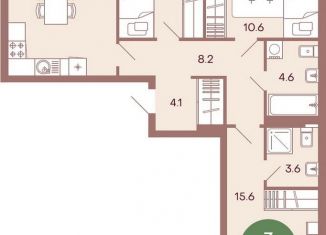 Продажа 3-комнатной квартиры, 83.1 м2, Пенза, жилой комплекс Норвуд, с4