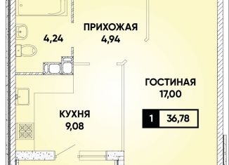 Продам однокомнатную квартиру, 37 м2, Краснодар, микрорайон Губернский