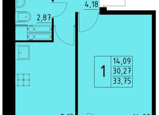 Продам 1-ком. квартиру, 33.8 м2, Пермь, Орджоникидзевский район