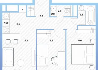 Продам двухкомнатную квартиру, 41.9 м2, Москва, Окская улица, 7А, метро Окская