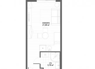 Продается квартира студия, 25.8 м2, Москва, метро Тропарёво