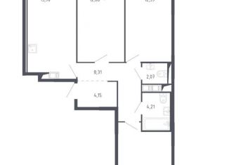 Продажа 3-комнатной квартиры, 77.7 м2, Мытищи, жилой комплекс Мытищи Парк, к1, ЖК Мытищи Парк