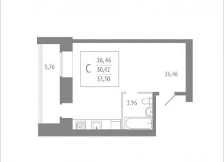 Продам квартиру студию, 33.3 м2, Архангельск, Московский проспект, 50, ЖК Легенда