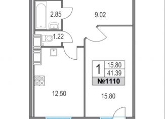 Продам 1-комнатную квартиру, 41.4 м2, Санкт-Петербург, метро Пионерская, Богатырский проспект, 2А