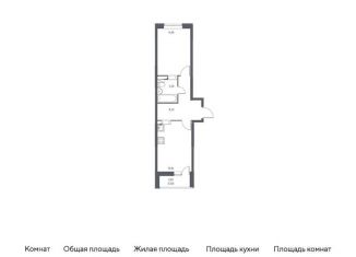 Продам 1-комнатную квартиру, 37.9 м2, посёлок Мирный, жилой комплекс Томилино Парк, к6.2