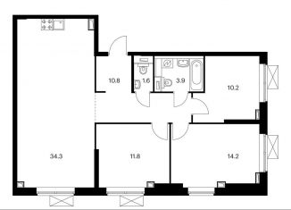 Продам 3-комнатную квартиру, 86.8 м2, Москва, жилой комплекс Полярная 25, 2.2, район Южное Медведково