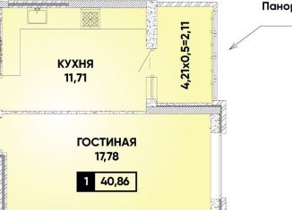 Продажа 1-комнатной квартиры, 40.9 м2, Краснодар, микрорайон Губернский, Боспорская улица