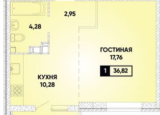 1-комнатная квартира на продажу, 36.8 м2, Краснодар, микрорайон Губернский