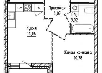Продажа 1-комнатной квартиры, 34.5 м2, Омск