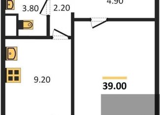 Продам 1-комнатную квартиру, 39 м2, Воронеж