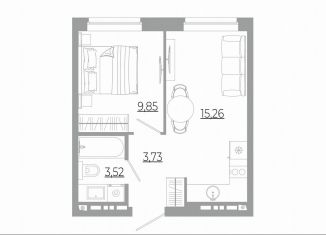 Продам 1-комнатную квартиру, 32.4 м2, Екатеринбург, улица Амундсена, 3, Ленинский район