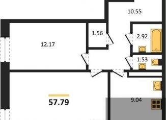 Продаю 2-комнатную квартиру, 57.8 м2, Воронеж, Левобережный район