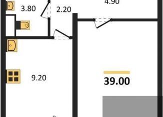 1-ком. квартира на продажу, 39 м2, Воронеж, Ростовская улица, 18А