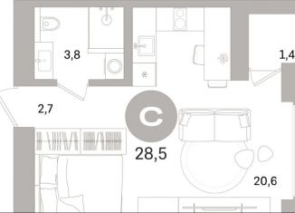 Продажа квартиры студии, 28.5 м2, Санкт-Петербург, метро Приморская