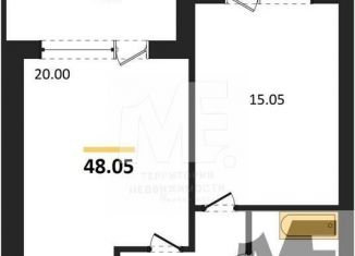 1-ком. квартира на продажу, 48.1 м2, посёлок городского типа Янтарный