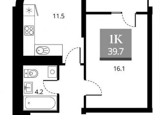 Продается 1-ком. квартира, 39.7 м2, Новосибирск, Железнодорожный район, Прибрежная улица, 4/2