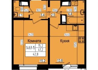 Продажа однокомнатной квартиры, 42.8 м2, посёлок Парголово, Ольгинская дорога, 3/20