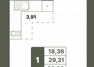 Продается однокомнатная квартира, 30.1 м2, Республика Башкортостан