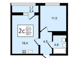 Продается 2-комнатная квартира, 38 м2, Воронеж, улица Пескова, 8, Центральный район