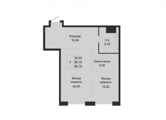 2-ком. квартира на продажу, 66.1 м2, Хабаровск