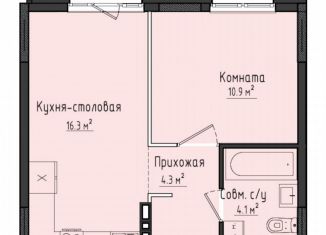 Однокомнатная квартира на продажу, 35.6 м2, село Первомайский, улица Строителя Николая Шишкина, 6/4