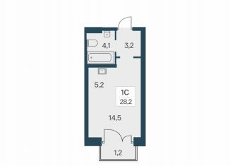 Продам квартиру студию, 28.2 м2, Новосибирск, метро Заельцовская