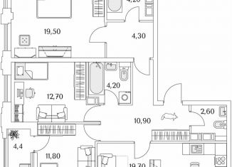 Продается 3-ком. квартира, 43 м2, Санкт-Петербург, метро Комендантский проспект, Планерная улица, 99