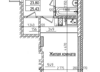 Продается квартира студия, 25.4 м2, Новосибирск, метро Красный проспект, улица Дуси Ковальчук, 242