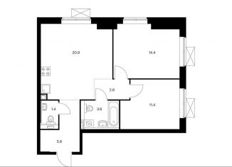 Продается 2-комнатная квартира, 60.3 м2, Москва, Новохохловская улица, 15с2, ЖК Новохохловская 15