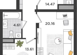 Продам двухкомнатную квартиру, 63.9 м2, Калининградская область, Тихая улица