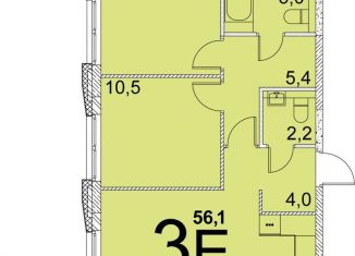 Продается 2-комнатная квартира, 56.1 м2, Екатеринбург, метро Чкаловская