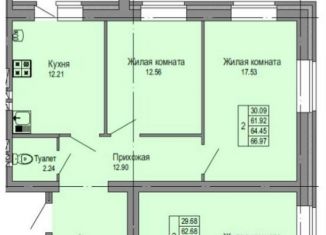 Продажа 2-комнатной квартиры, 71.1 м2, село Семёновка