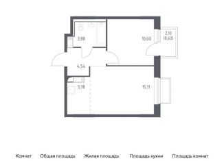 Продаю 1-комнатную квартиру, 38.5 м2, Московская область, жилой комплекс Томилино Парк, к6.2