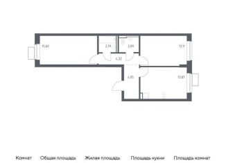 Продается двухкомнатная квартира, 57.5 м2, посёлок Жилино-1, жилой комплекс Егорово Парк, к3.1, ЖК Егорово Парк