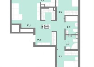 Продам 3-комнатную квартиру, 83.1 м2, Екатеринбург, метро Площадь 1905 года