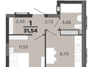 Продается однокомнатная квартира, 31.5 м2, Рязань