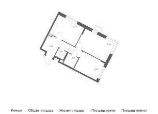 Продам двухкомнатную квартиру, 53.9 м2, Москва